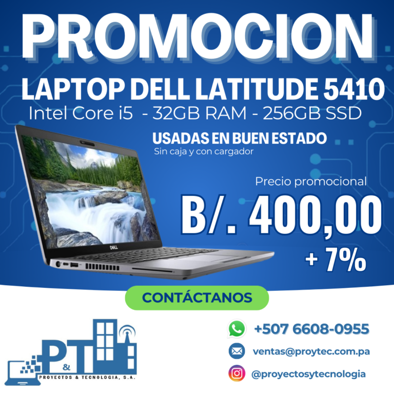 PROMOCIÓN LAPTOP DELL LATITUDE 5410 32GB RAM