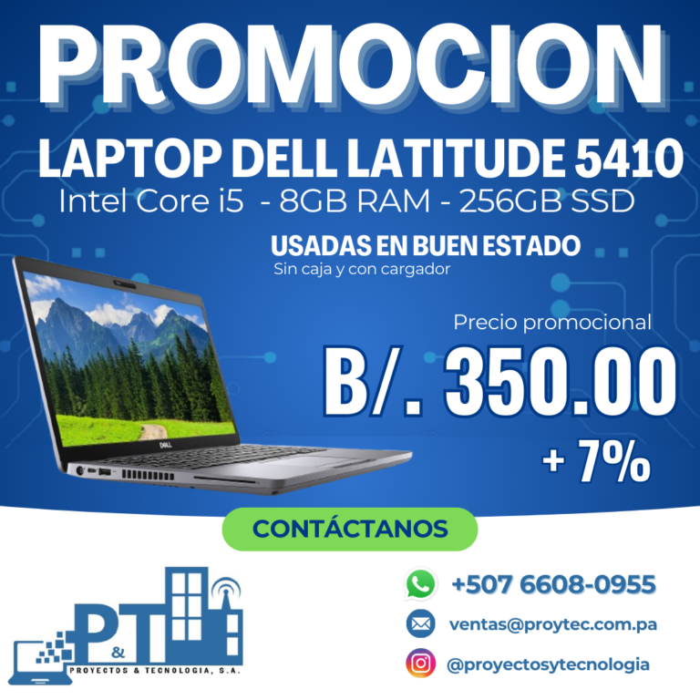 PROMOCIÓN LAPTOP DELL LATITUDE 5410 8GB RAM